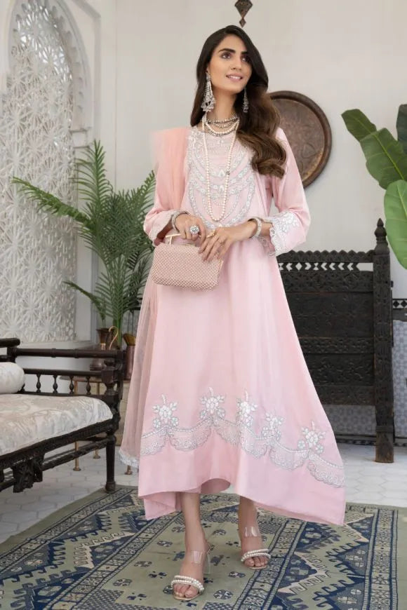 Eid Ready to Wear Embroidered Collection - 3Pcs Pink