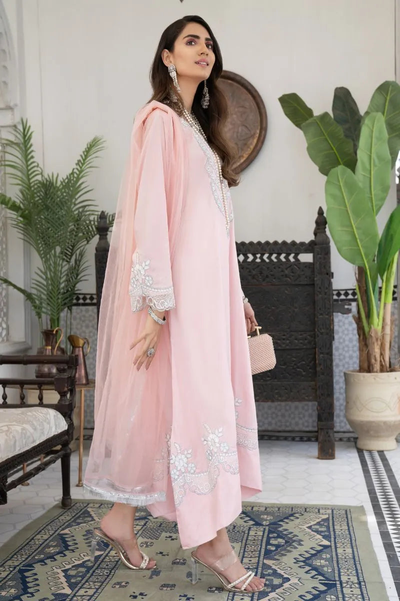 Eid Ready to Wear Embroidered Collection - 3Pcs Pink