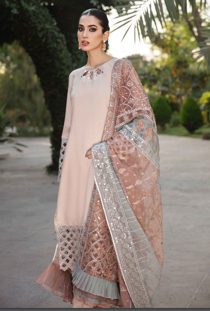 CUT WORK EID COLLECTION WITH EMBROIDERED DUPATA