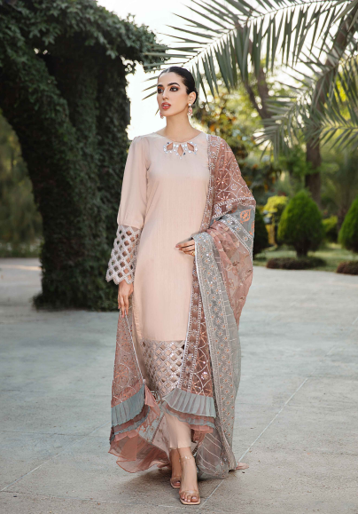 CUT WORK EID COLLECTION WITH EMBROIDERED DUPATA