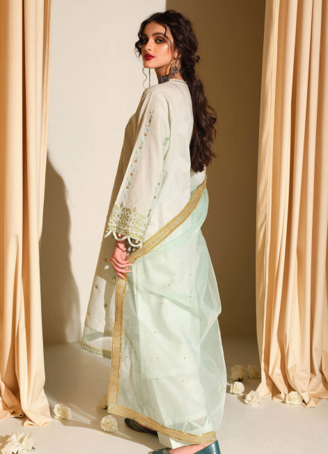 EMBROIDERED FESTIVE EID COLLECTION WITH ORGANZA DUPATTA 01