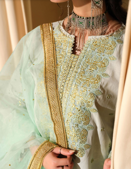 EMBROIDERED FESTIVE EID COLLECTION WITH ORGANZA DUPATTA 01