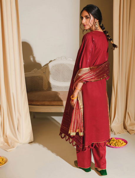 EMBROIDERED FESTIVE EID COLLECTION WITH ORGANZA DUPATTA 05